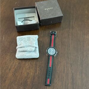 Gucci Black and Red Men's Watch